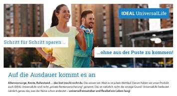 Bilder der Verkaufsansätze für die IDEAL UniversalLife